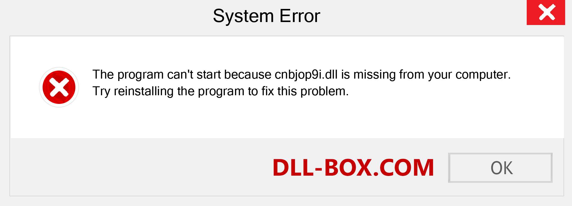  cnbjop9i.dll file is missing?. Download for Windows 7, 8, 10 - Fix  cnbjop9i dll Missing Error on Windows, photos, images